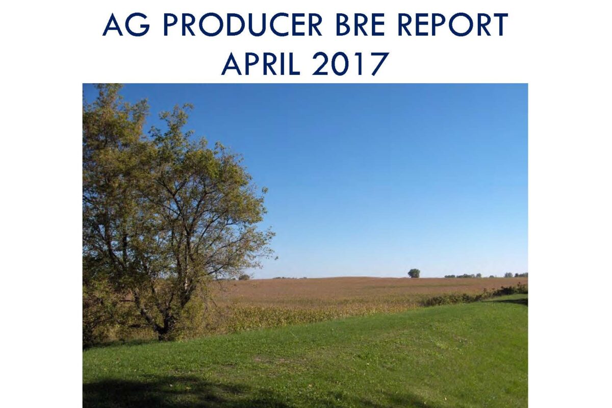 2017 Ag BRE Survey cover