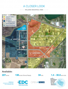 Willmar Industrial Park Map - Shovel Ready - 4th Addition