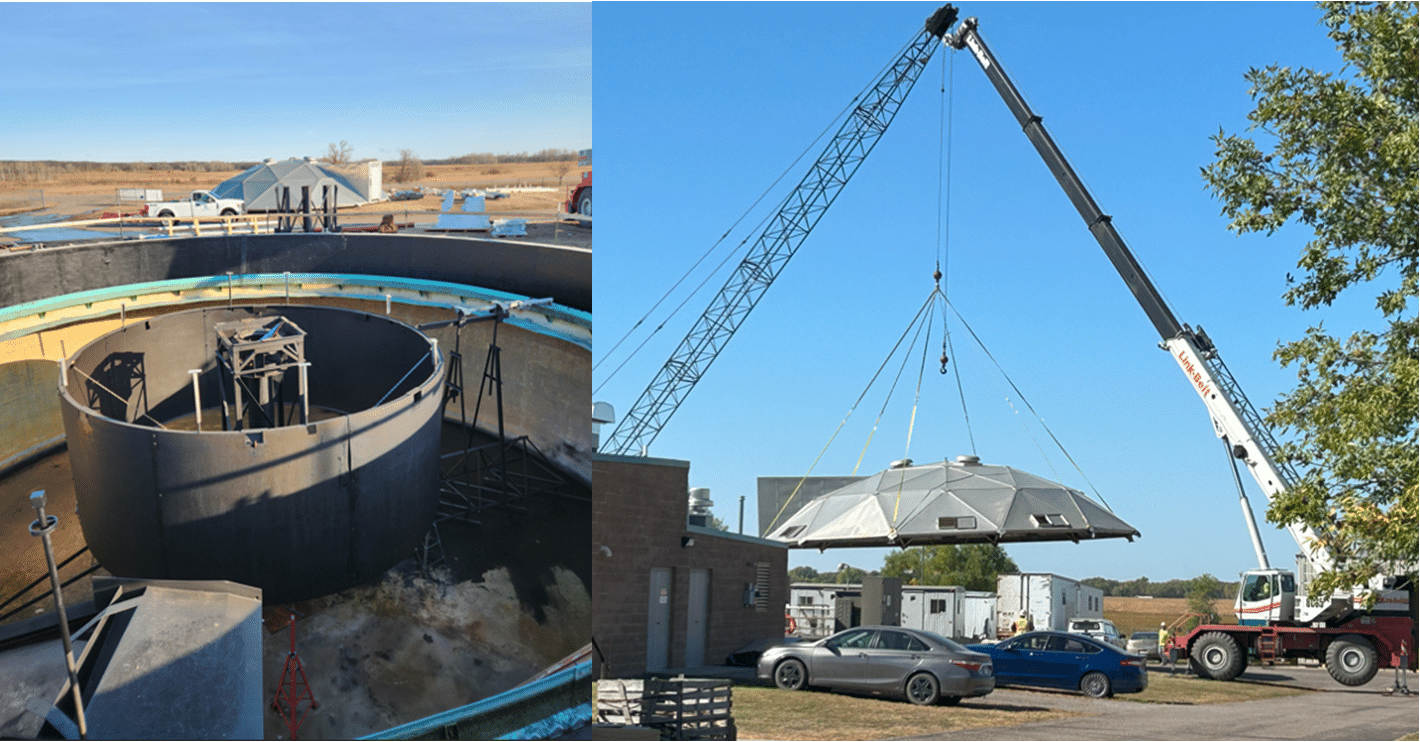 Construction site of the water treatment facility